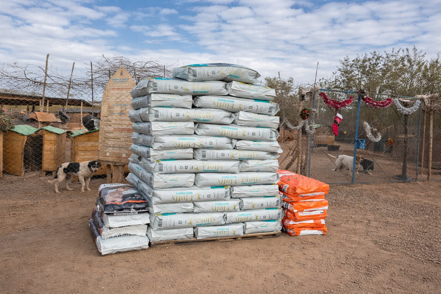 Livraison de sacs de croquettes