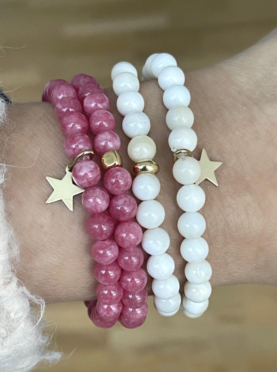 Collier fleur nacrée